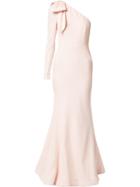 Rebecca Vallance Harlow Bow-detail Gown - Pink