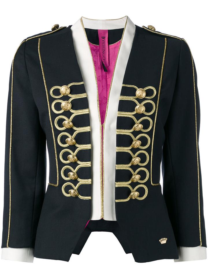 La Condesa - Emperator Jacket - Women - Polyester/viscose/virgin Wool - 36, Women's, Blue, Polyester/viscose/virgin Wool