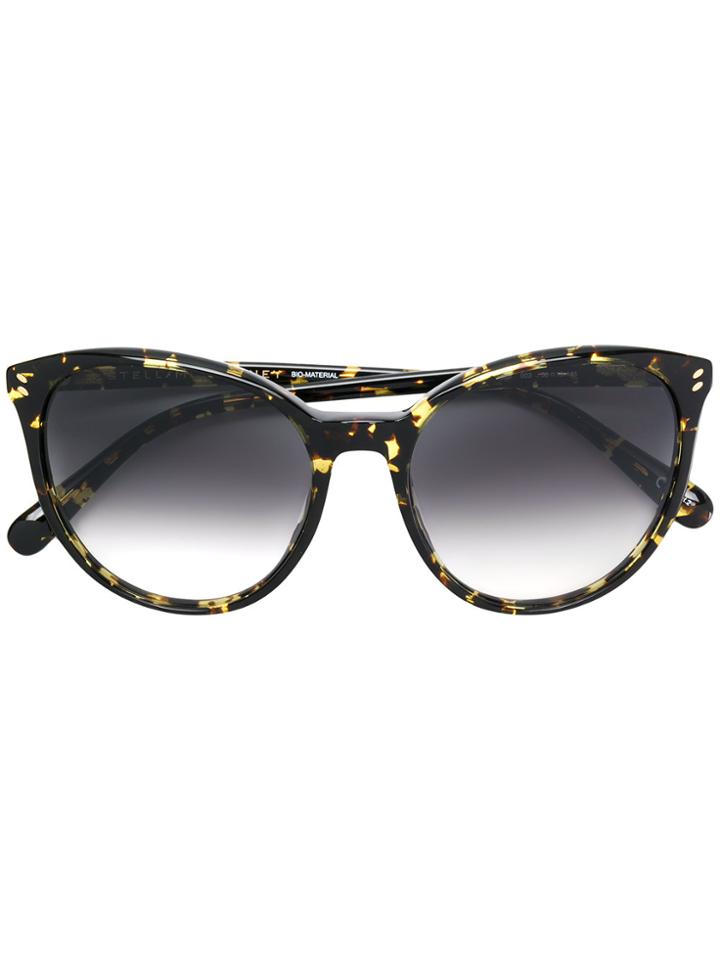 Stella Mccartney Eyewear Tortoiseshell Effect Sunglasses - Black