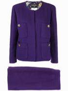 Chanel Vintage Cc Setup Suit Jacket - Purple