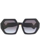 Valentino Eyewear Oversized Sunglasses - Black