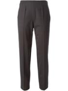 Piazza Sempione Cropped Trousers, Women's, Size: 44, Grey, Polyamide/spandex/elastane/virgin Wool