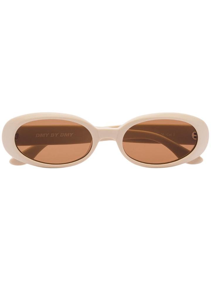 Dmybydmy Valentina Oval Sunglasses - Solid Ivory