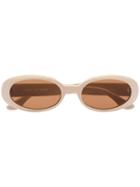 Dmybydmy Valentina Oval Sunglasses - Solid Ivory