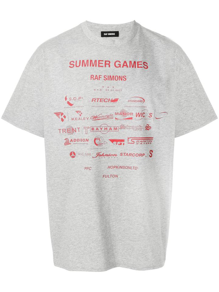 Raf Simons Sponsor Print T-shirt - Grey
