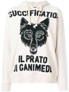 Gucci Il Prato Di Ganimede Guccification Printed Hoodie - Nude &