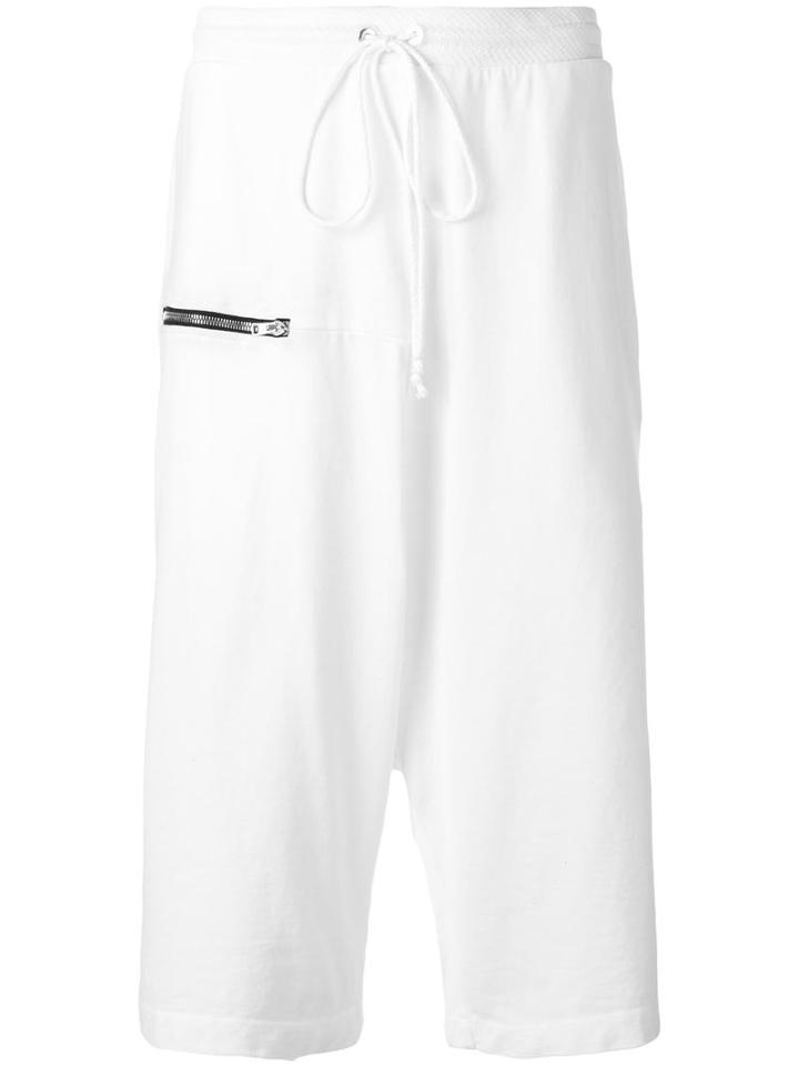 Lost & Found Rooms Drop-crotch Sweatshorts, Men's, Size: Xs, White, Cotton