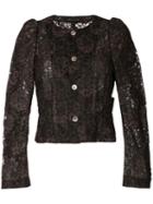 Comme Des Garçons Pre-owned Lace Structured Jacket - Black