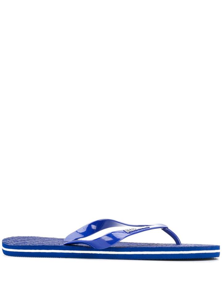 Bikkembergs Logo Flip Flops - Blue