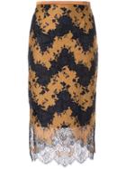 Loveless Lace Inserts Skirt - Yellow