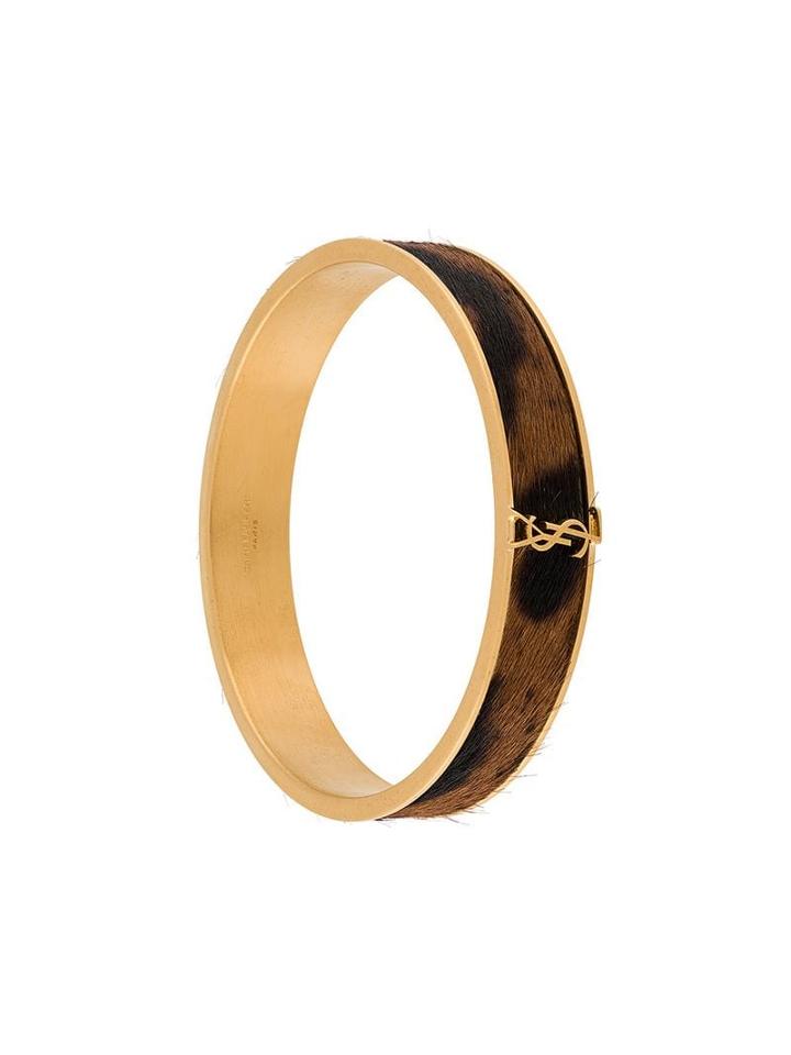 Saint Laurent Camel Hair Bracelet - Metallic