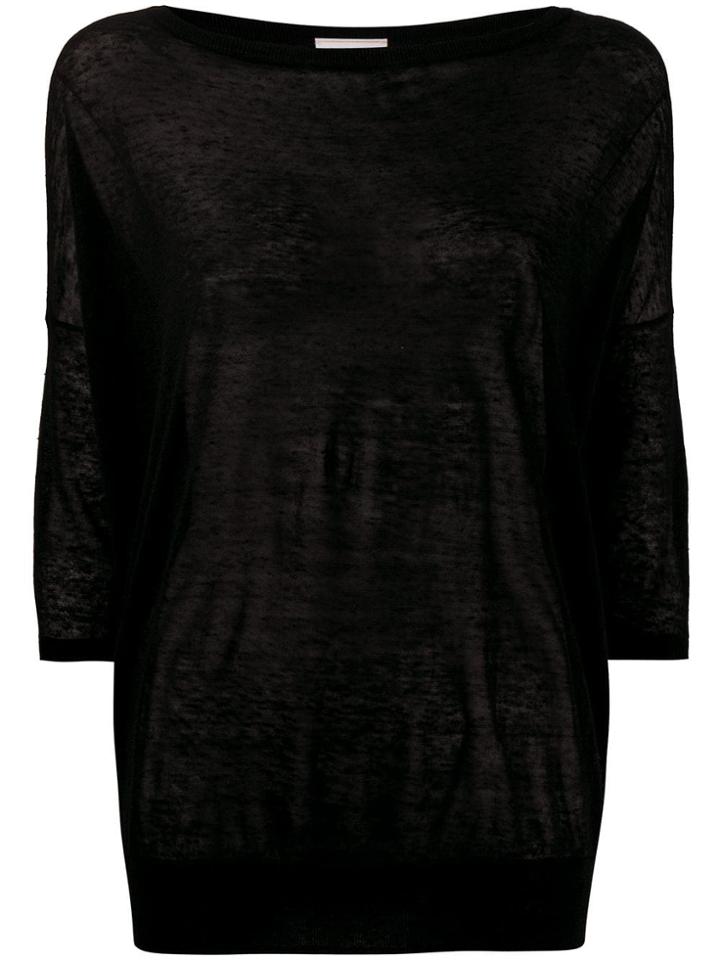 Snobby Sheep Dolman Knit Top - Black