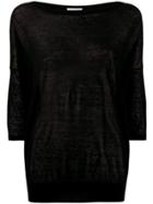 Snobby Sheep Dolman Knit Top - Black