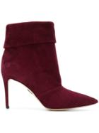 Paul Andrew Stiletto Ankle Boots - Red
