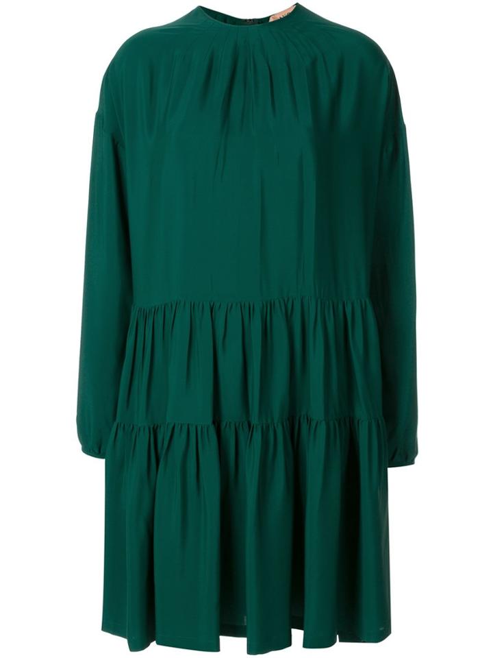Nº21 Flared Zip-up Dress - Green