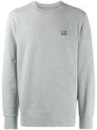 Cp Company Embroidered Logo Sweatshirt - Grey