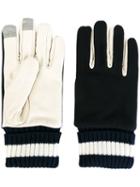 Ganryu Comme Des Garcons Bi-colour Gloves, Men's, Size: Large, Nude/neutrals, Leather/wool