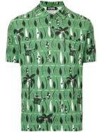 Hysteric Glamour Print Short-sleeve Polo Top - Green