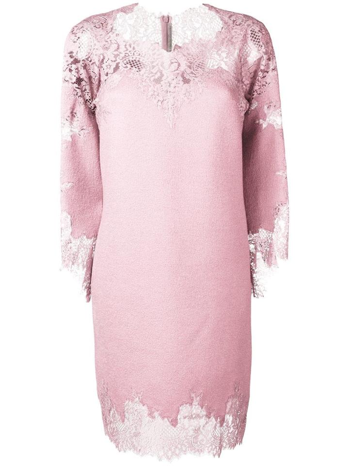 Ermanno Scervino Lace Detail Dress - Pink & Purple