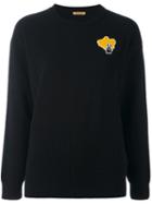Peter Jensen Bunny Patch Jumper, Women's, Size: Xs, Black, Lambs Wool