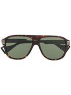 Gucci Eyewear Web Aviator Sunglasses - Brown