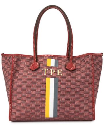 Moreau Check Pattern Tote - Red