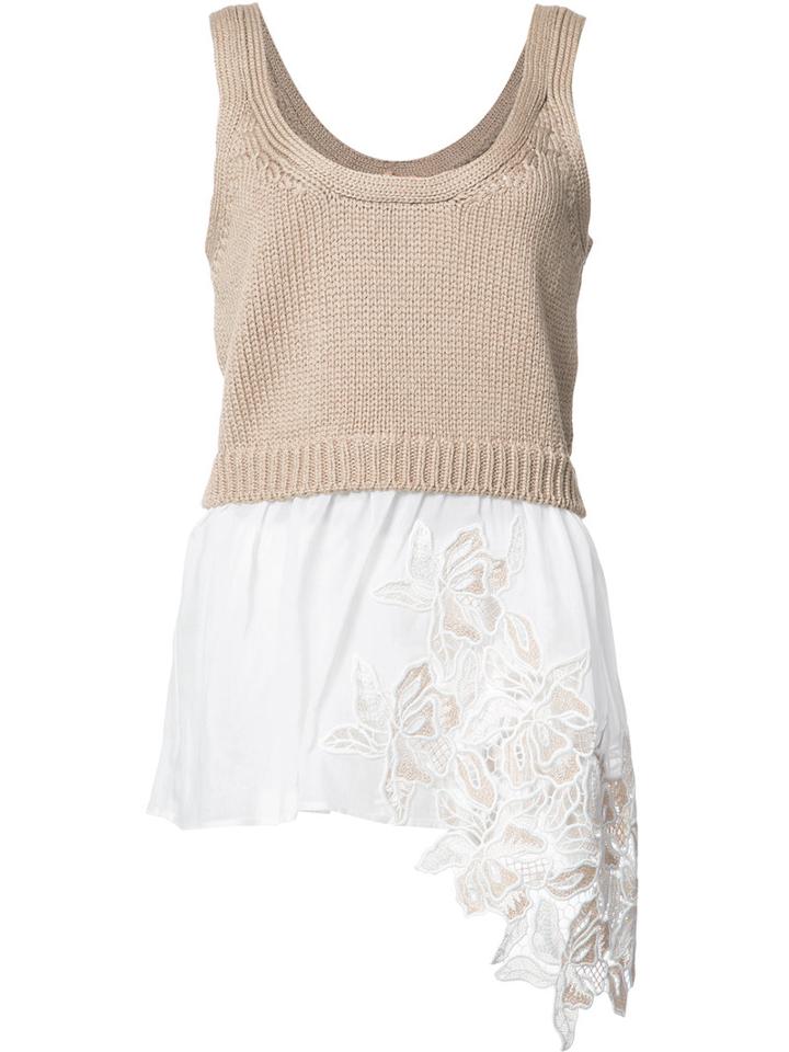 No21 - Knitted Top - Women - Cotton/polyester - 42, Brown, Cotton/polyester