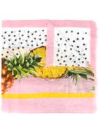 Dolce & Gabbana Pineapple Print Scarf - Pink & Purple