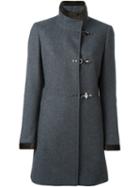 Fay Dislocated Fastening Mid-length Coat, Women's, Size: Small, Grey, Cotton/acrylic/polyamide/virgin Wool