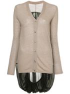 Uma Wang Two Tone Cardigan - Brown