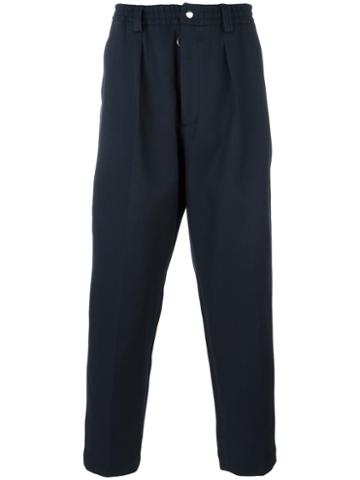 Matiéres Elasticated Waistband Trousers, Men's, Size: Large, Blue, Cotton