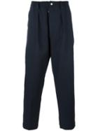 Matiéres Elasticated Waistband Trousers, Men's, Size: Large, Blue, Cotton
