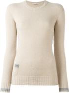 Agnona Cashmere Crew-neck Jumper, Women's, Size: 44, Nude/neutrals, Cashmere