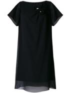 Lanvin Rosette-embellished Shift Dress - Black