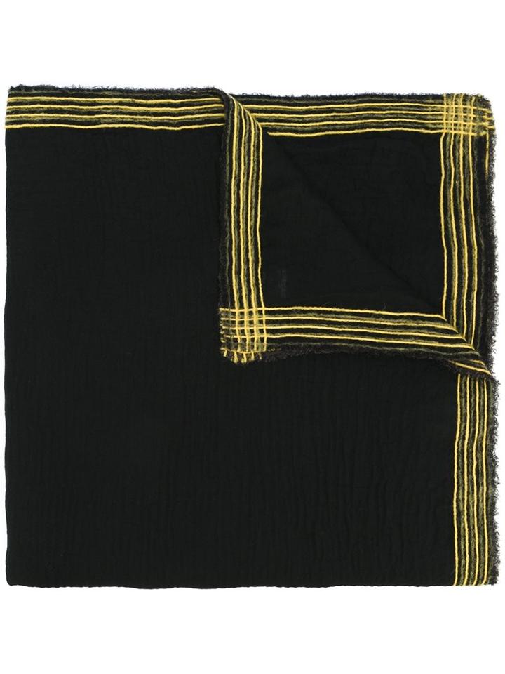 Faliero Sarti 'doppino' Scarf, Adult Unisex, Black, Modal/virgin Wool