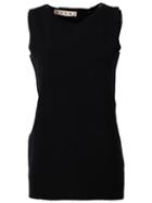 Marni Sleeveless Top, Women's, Size: 42, Black, Cotton/nylon