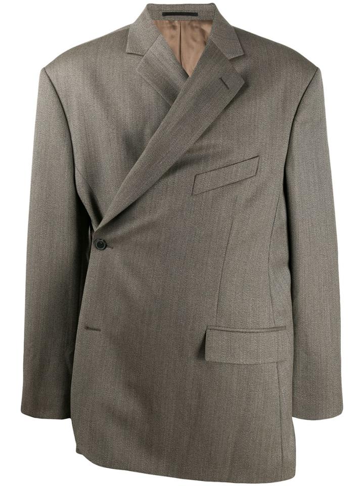 Martine Rose Double-breasted Wrap Blazer - Brown