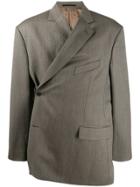 Martine Rose Double-breasted Wrap Blazer - Brown