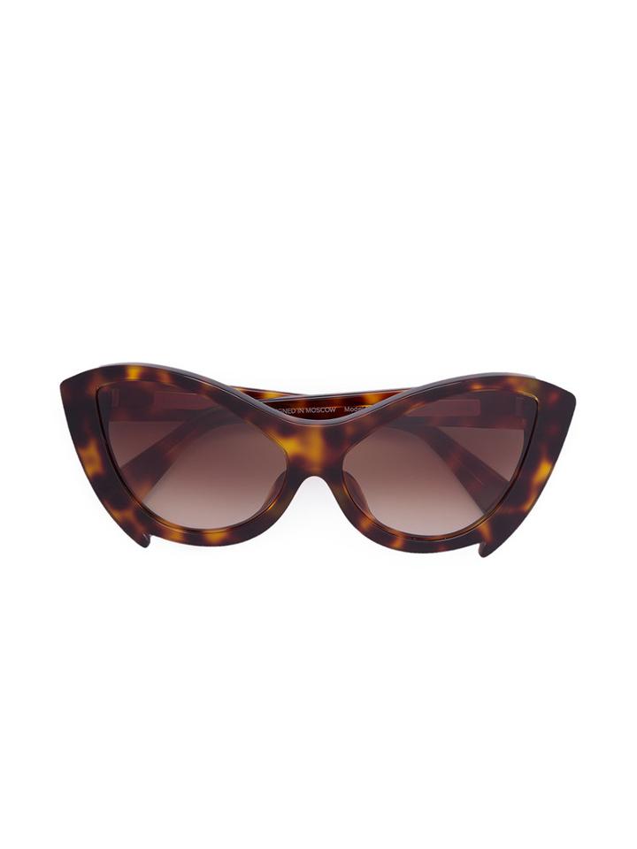Fakbyfak - Cat Eye Sunglasses - Women - Acetate - One Size, Brown, Acetate