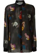 Marco De Vincenzo Animal Print Sheer Shirt