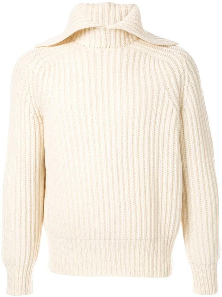 Cerruti 1881 Ribbed Knit Sweater - White