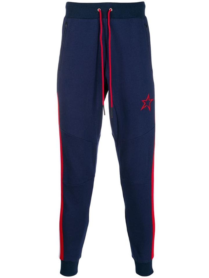 Perfect Moment Super Stripe Tracksuit Bottoms - Blue