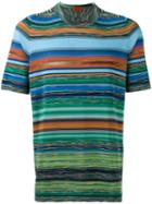 Missoni - Blurry Stripes Print T-shirt - Men - Cotton - 52, Green, Cotton