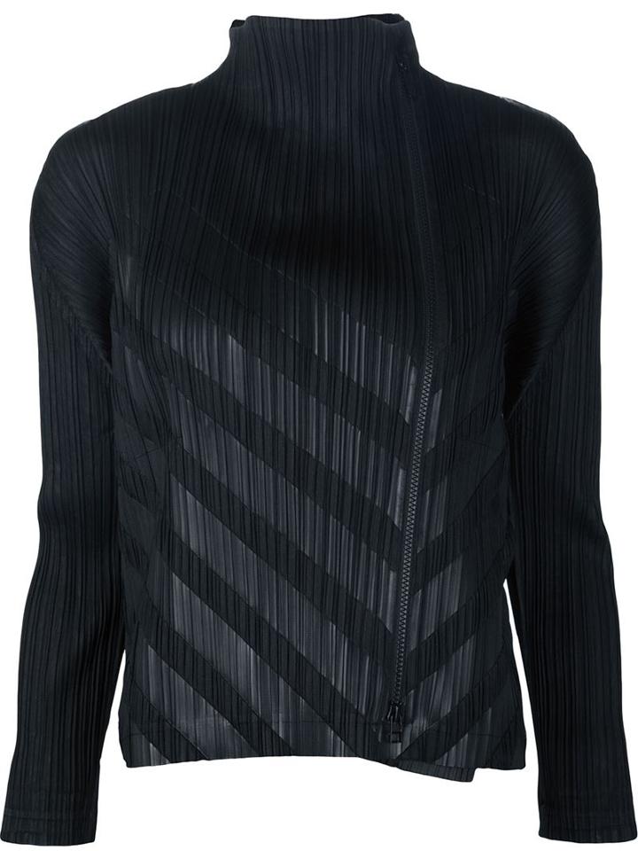Pleats Please By Issey Miyake Diagonal Line Jacket