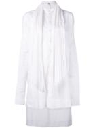 Masnada - Pleated High Low Dress - Women - Cotton/polyester - 42, White, Cotton/polyester