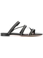 Alexander Mcqueen Caged Flat Sandals - Black