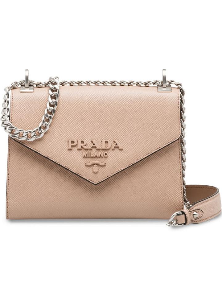 Prada Prada Monochrome Saffiano Leather Bag - Pink