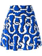 Kenzo Curvy Lines Skirt, Women's, Size: S, Black, Polyamide/polyester/viscose