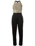 Alice+olivia Sequined Top Jumpsuit - Black
