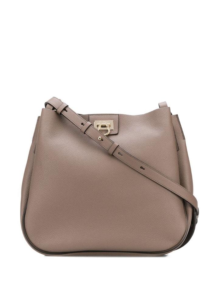 Salvatore Ferragamo Gancini Motif Shoulder Bag - Neutrals